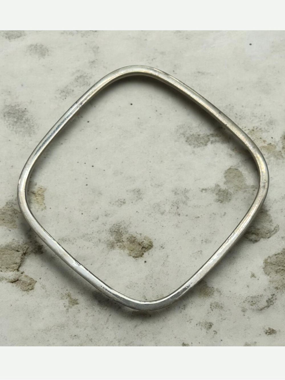 Retired Michael Kors Sterling Silver Square Bangle Bracelet (MK 925)